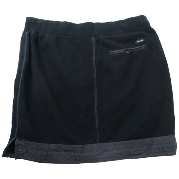 Converse One Star Straight Skirt Women's Medium Black Cotton Pockets Pull On - Picture 2 of 11